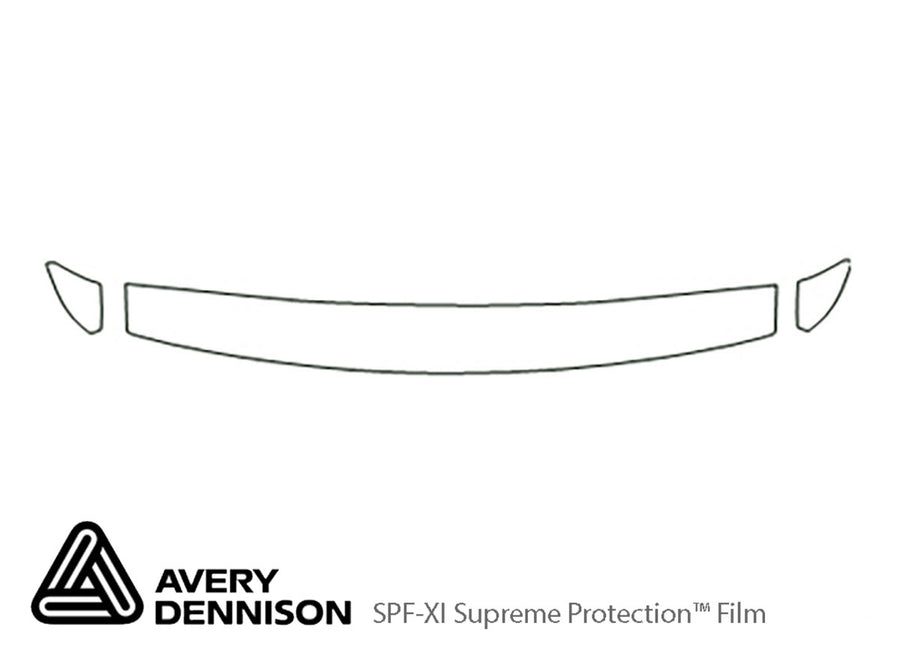s90 Avery Dennison Clear Bra Hood Precut PPF Diagram