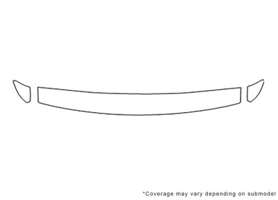 s90 3M Clear Bra Hood Precut PPF Diagram