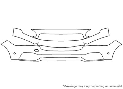 s90 Avery Dennison Clear Bra Bumper Precut PPF Diagram