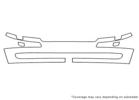 v40 3M Clear Bra Bumper Precut PPF Diagram