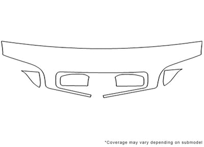 v40 Avery Dennison Clear Bra Hood Precut PPF Diagram