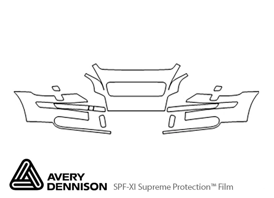 v50 Avery Dennison Clear Bra Bumper Precut PPF Diagram
