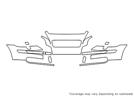 v50 Avery Dennison Clear Bra Bumper Precut PPF Diagram