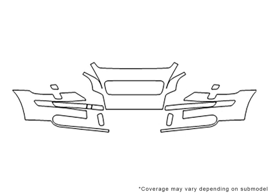 v50 Avery Dennison Clear Bra Bumper Precut PPF Diagram