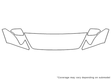 v50 Avery Dennison Clear Bra Hood Precut PPF Diagram