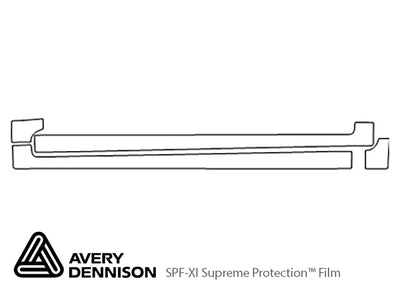 v50 Avery Dennison Clear Bra Door Cup Precut PPF Diagram