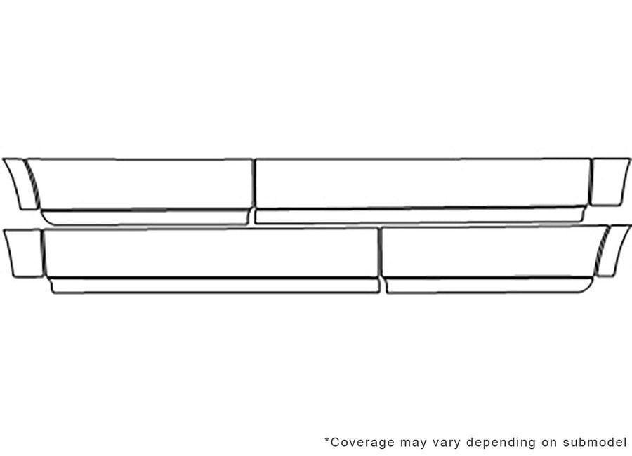 v50 3M Clear Bra Door Cup Precut PPF Diagram