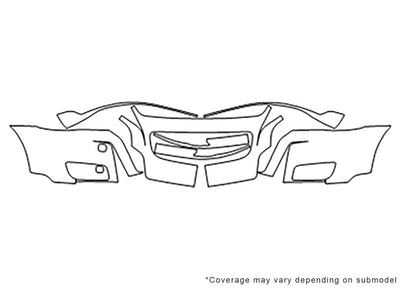 v50 Avery Dennison Clear Bra Bumper Precut PPF Diagram