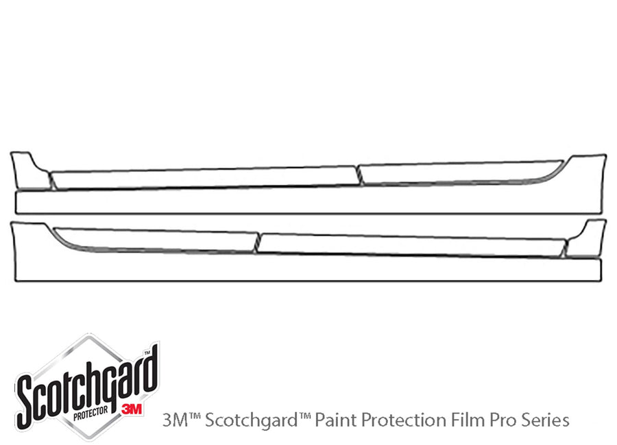 v60 3M Clear Bra Door Cup Precut PPF Diagram