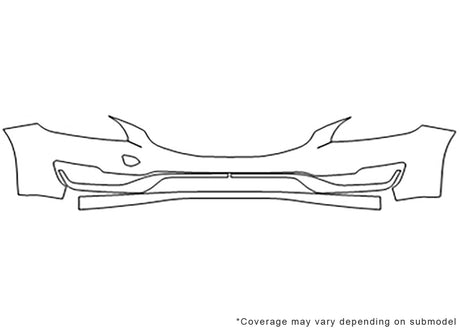 v60 Avery Dennison Clear Bra Bumper Precut PPF Diagram