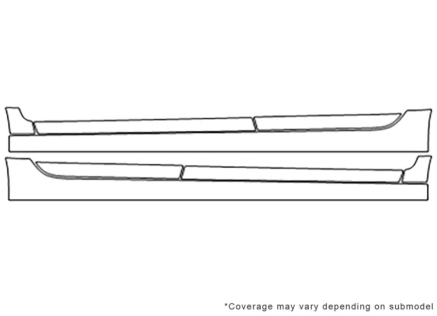 v60 Avery Dennison Clear Bra Door Cup Precut PPF Diagram