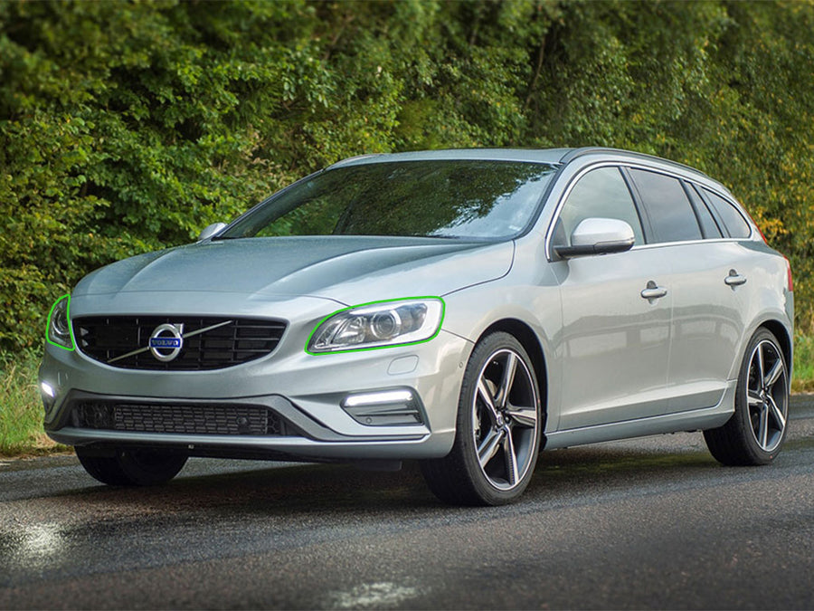 volvo v60 2015-2018 Headlight Protection Installation Location