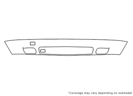 v70 3M Clear Bra Bumper Precut PPF Diagram