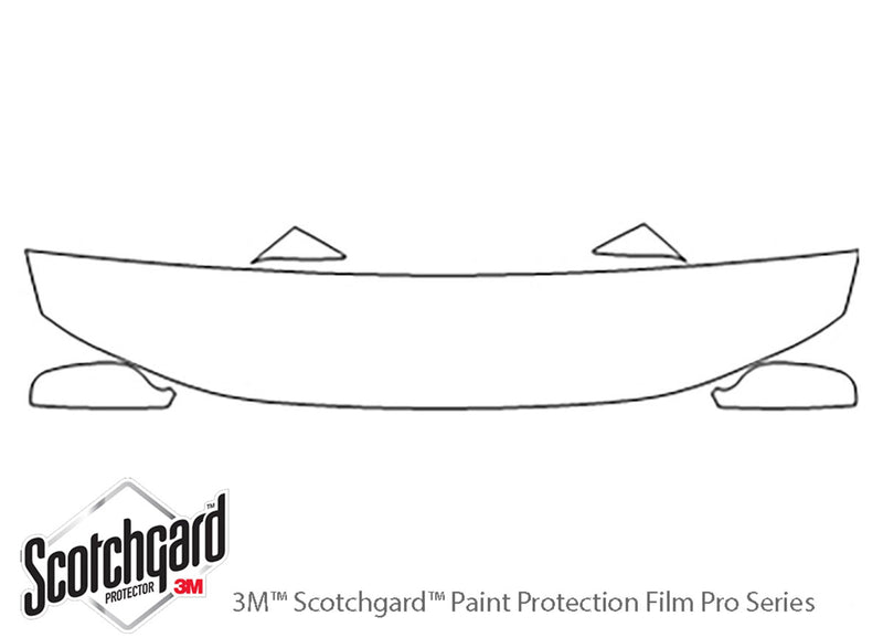 v70 3M Clear Bra Hood Precut PPF Diagram