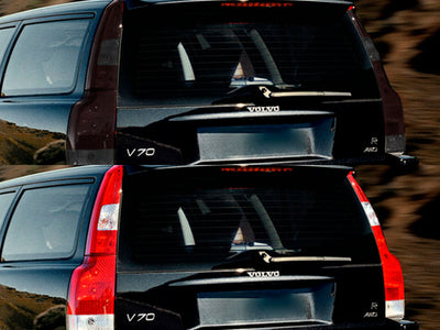 v70 Before and After Smoked Taillights