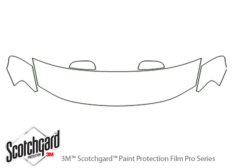 v70 3M Clear Bra Hood Precut PPF Diagram