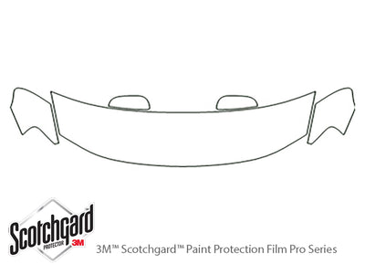 v70 3M Clear Bra Hood Precut PPF Diagram
