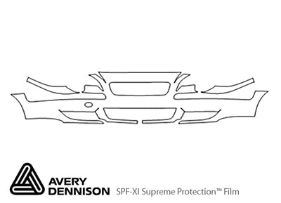 v70 Avery Dennison Clear Bra Bumper Precut PPF Diagram