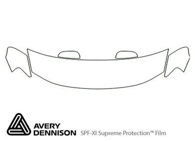 v70 Avery Dennison Clear Bra Hood Precut PPF Diagram