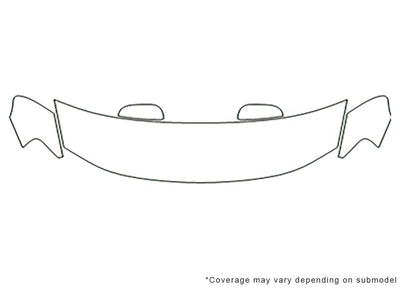 v70 3M Clear Bra Hood Precut PPF Diagram