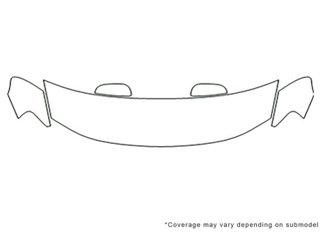 v70 3M Clear Bra Hood Precut PPF Diagram