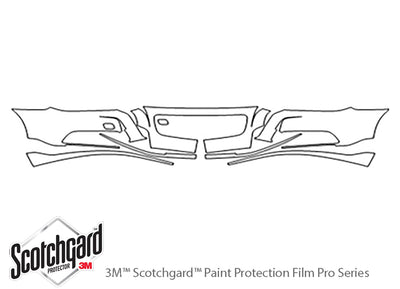 v70 3M Clear Bra Bumper Precut PPF Diagram