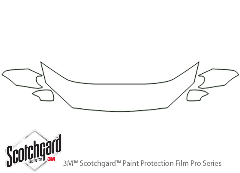 v70 3M Clear Bra Hood Precut PPF Diagram