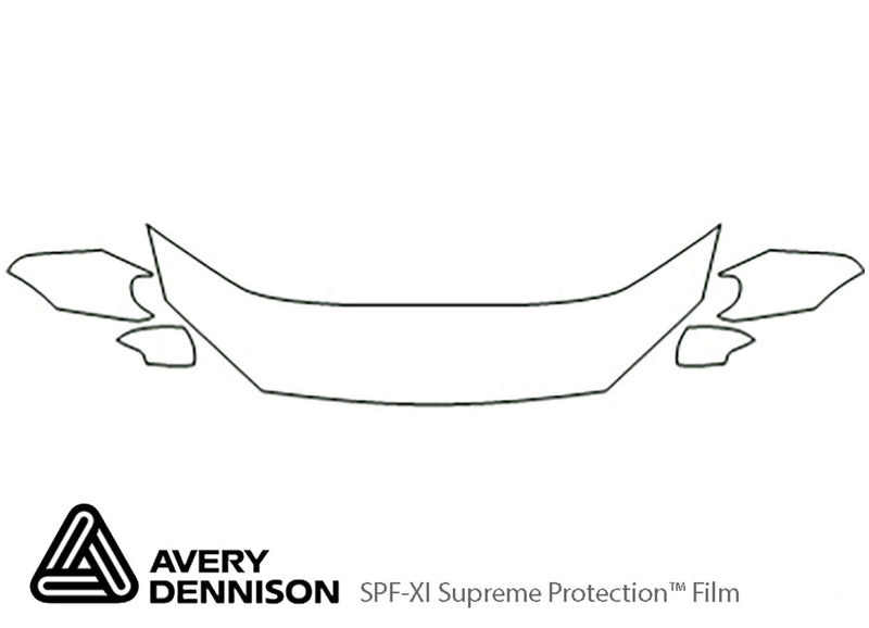 v70 Avery Dennison Clear Bra Hood Precut PPF Diagram