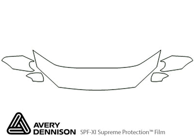 v70 Avery Dennison Clear Bra Hood Precut PPF Diagram