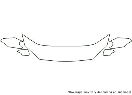 v70 3M Clear Bra Hood Precut PPF Diagram