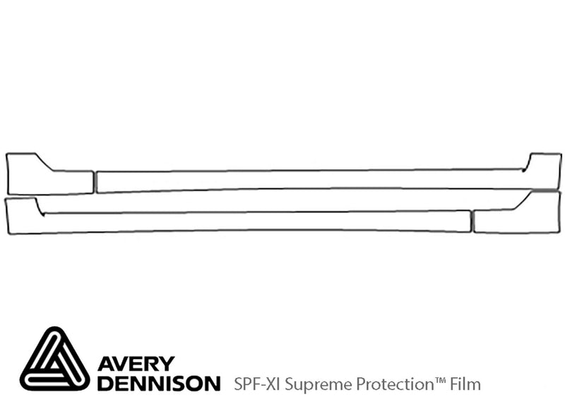 v70 Avery Dennison Clear Bra Door Cup Precut PPF Diagram