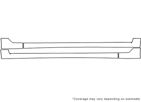 v70 3M Clear Bra Door Cup Precut PPF Diagram