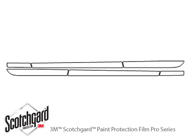v90 3M Clear Bra Door Cup Precut PPF Diagram