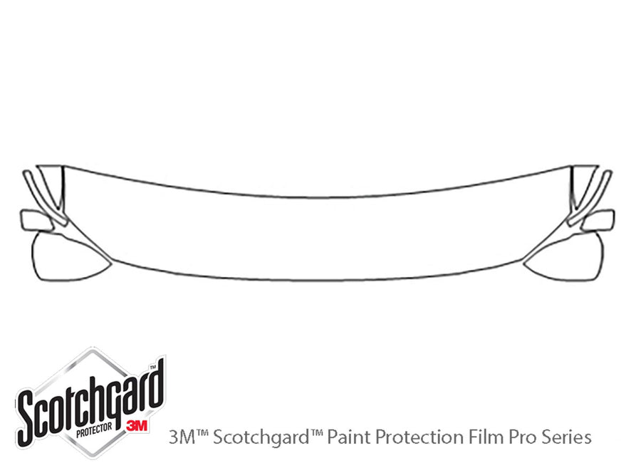 v90 3M Clear Bra Hood Precut PPF Diagram