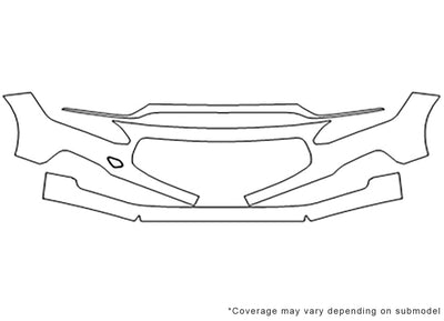 v90 Avery Dennison Clear Bra Bumper Precut PPF Diagram
