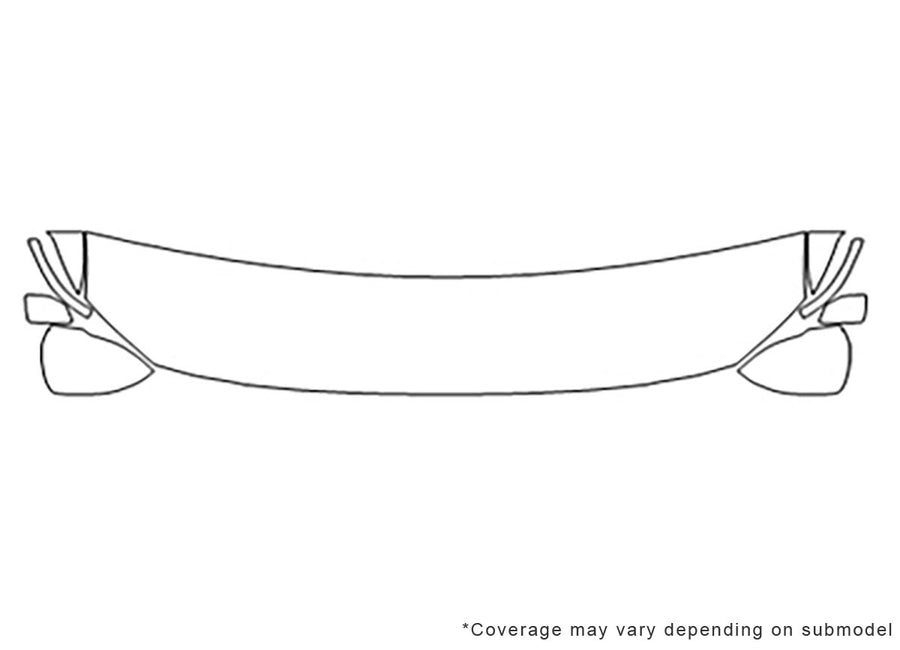 v90 3M Clear Bra Hood Precut PPF Diagram