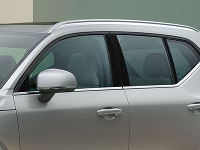volvo xc40 2019-2023 Brushed Aluminum Black Pillar Cover Diagram