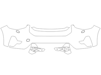 xc40 Avery Dennison Clear Bra Bumper Precut PPF Diagram