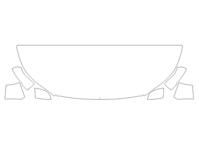 xc40 3M Clear Bra Hood Precut PPF Diagram
