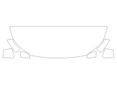 xc40 Avery Dennison Clear Bra Hood Precut PPF Diagram
