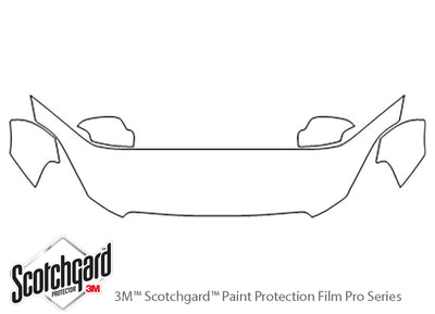 xc60 3M Clear Bra Hood Precut PPF Diagram