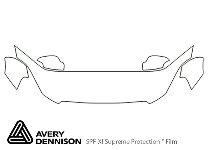 xc60 Avery Dennison Clear Bra Hood Precut PPF Diagram