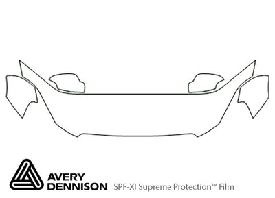 xc60 Avery Dennison Clear Bra Hood Precut PPF Diagram