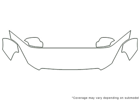 xc60 3M Clear Bra Hood Precut PPF Diagram