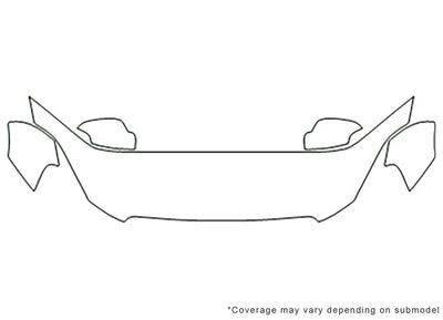 xc60 Avery Dennison Clear Bra Hood Precut PPF Diagram