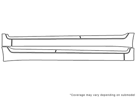 xc60 3M Clear Bra Door Cup Precut PPF Diagram
