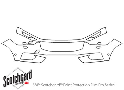 xc60 3M Clear Bra Bumper Precut PPF Diagram