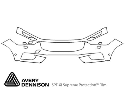 xc60 Avery Dennison Clear Bra Bumper Precut PPF Diagram