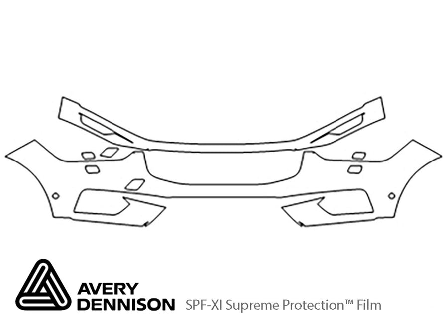xc60 Avery Dennison Clear Bra Bumper Precut PPF Diagram