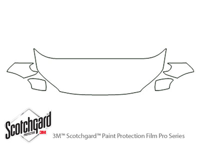 xc70 3M Clear Bra Hood Precut PPF Diagram